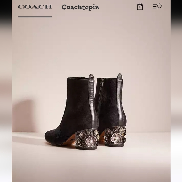 COACH Juliet Mid-Heel Ankle Boots, Size 7 - Picture 3 of 16